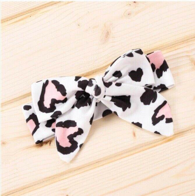 Size 0-3m to 9-12 months Baby Dress Pink Leopard Heart Print Dress & Headband - MARIGOLD
