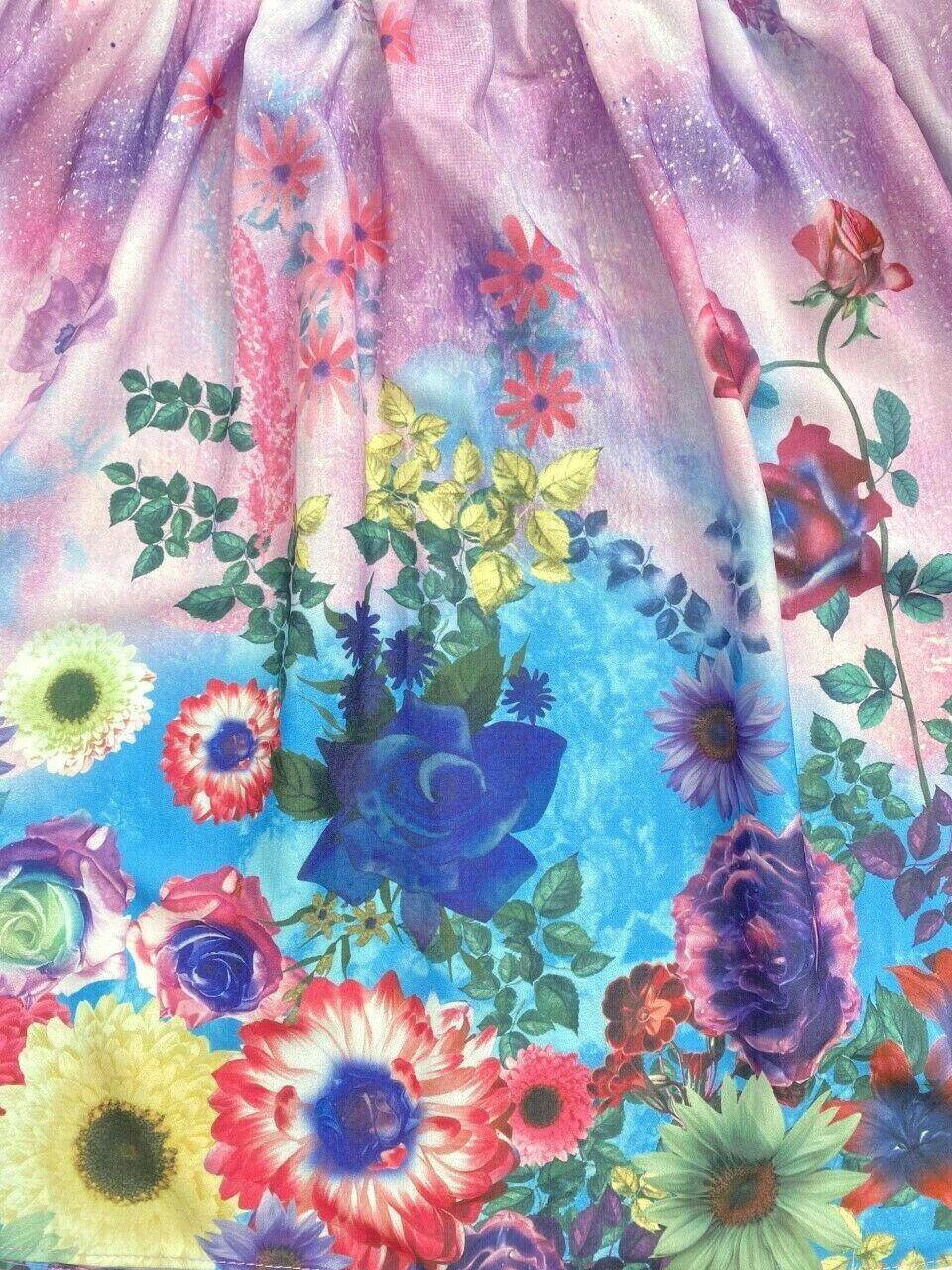 girls dress new floral art print lilac dress girls dress party dress - MARIGOLD