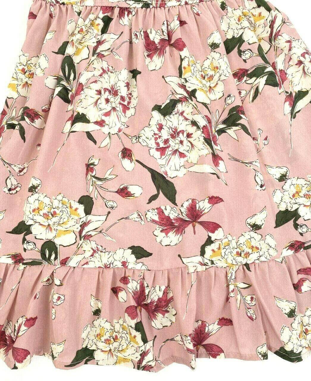 size 2y/6y/8 years new girls dress dusty pink floral flutter sleeve girls dress - MARIGOLD