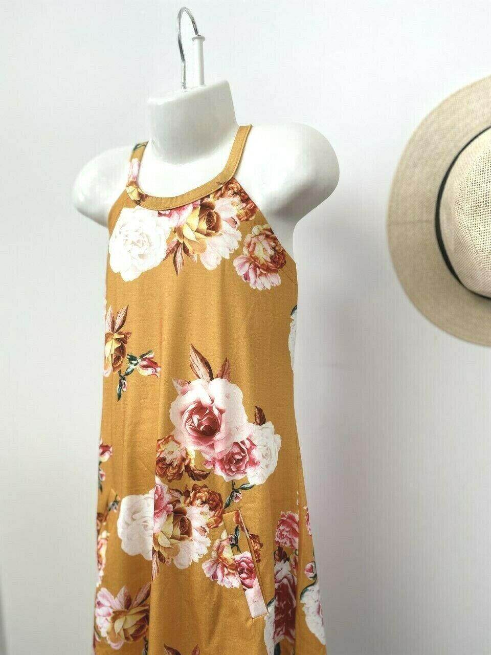 NEW Size 3/4/5 years Girls Dress Amber Rose Halter Neck Girls Dress - MARIGOLD