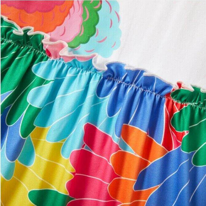 size 18-24m to 5 years new girls dress colourful parrot print cotton girls dress - MARIGOLD
