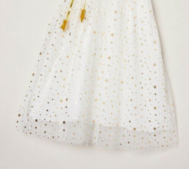 Gold sparkle white tulle dress - MARIGOLD
