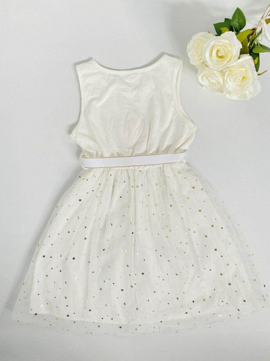 Gold Star Girls Dress Gold Sprinkle Tulle Girls Dress - MARIGOLD
