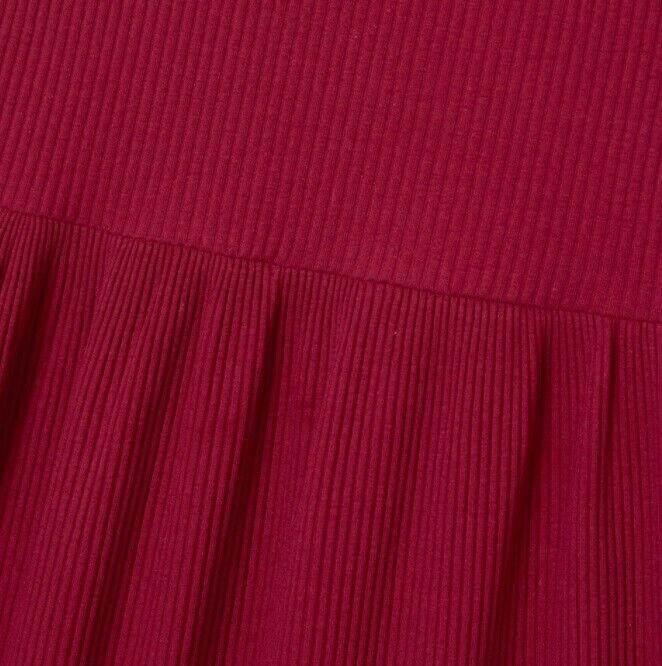 size 18-24m to 5-6 years new girls burgundy ribbed knit girls dress -select size - MARIGOLD
