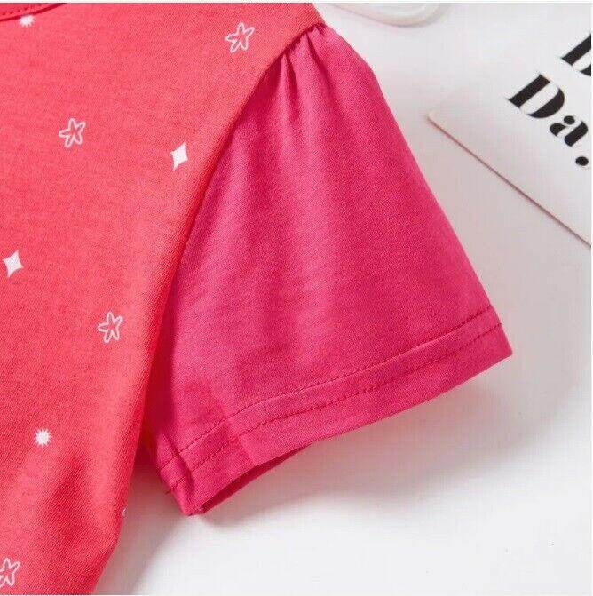 size 4/5/6 years new girls dress rainbow unicorn dark pink girls dress - MARIGOLD