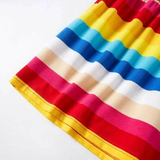 size 4/5/6 years new girls dress rainbow unicorn dark pink girls dress - MARIGOLD