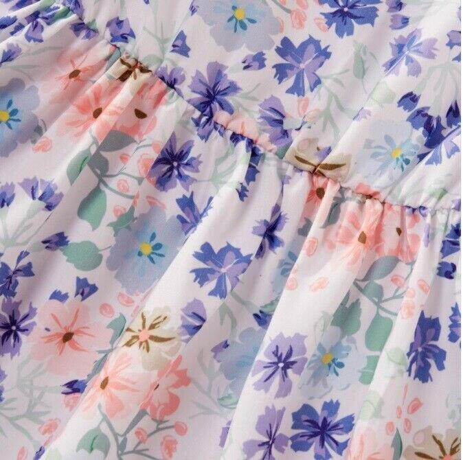 Girls dress new purple flowers and floral long sleeve dress - MARIGOLD