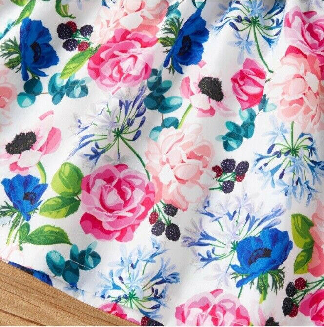 Pink and Floral Print Belted Tank Dress - MARIGOLD
