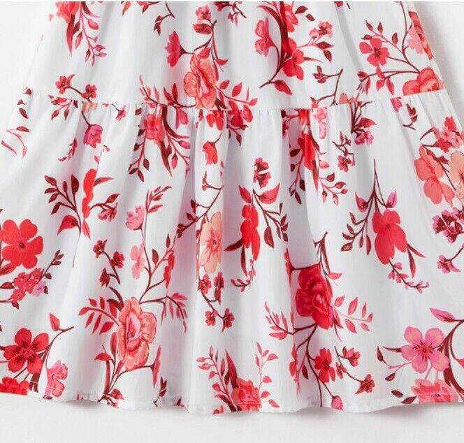 Girls Dress- Girls' Floral Print Coral Pink Pinafore Dress - MARIGOLD