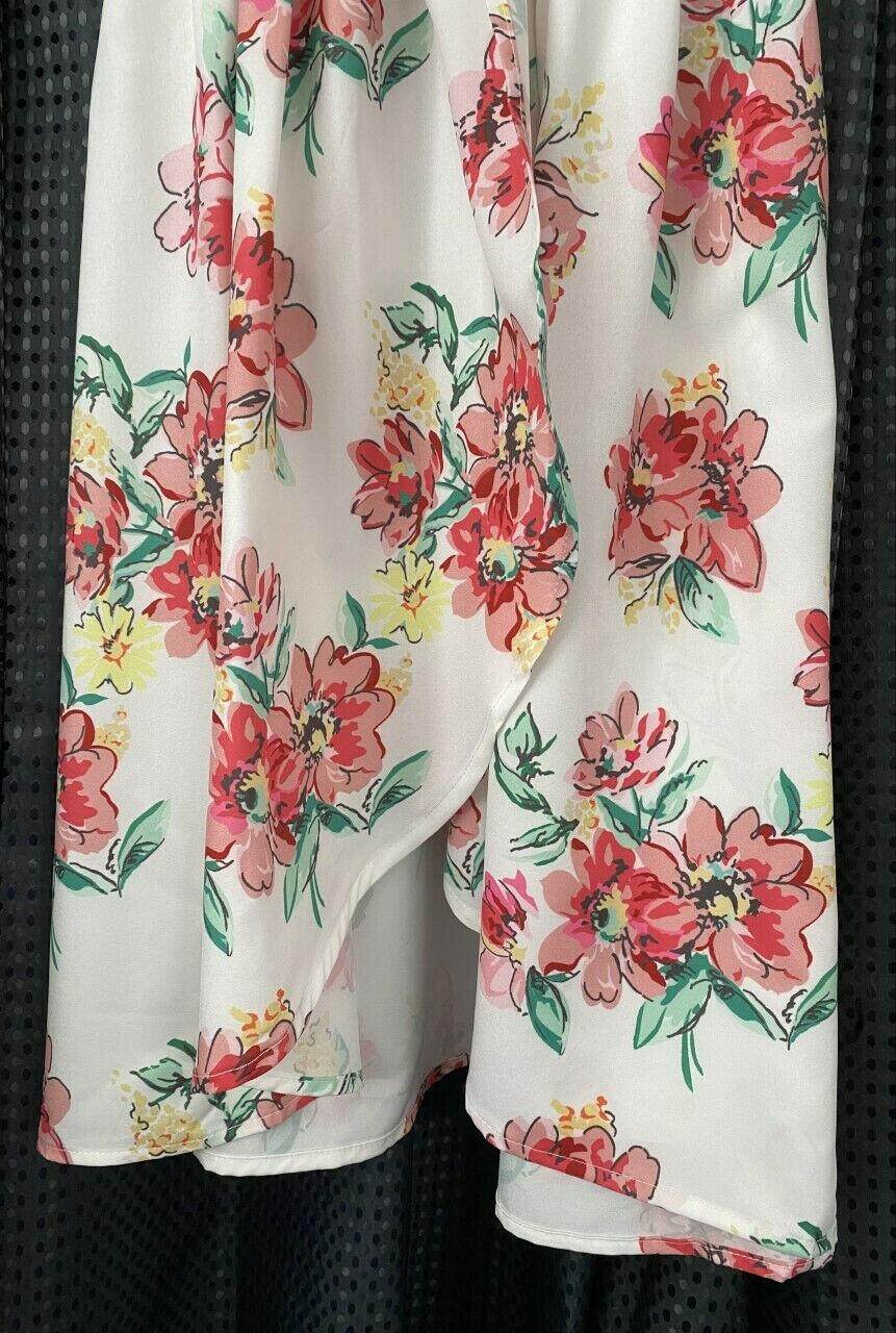girls dress size 2y/3y/4y/6y/8 years dusty pink & floral hi-low wrap skirt dress - MARIGOLD
