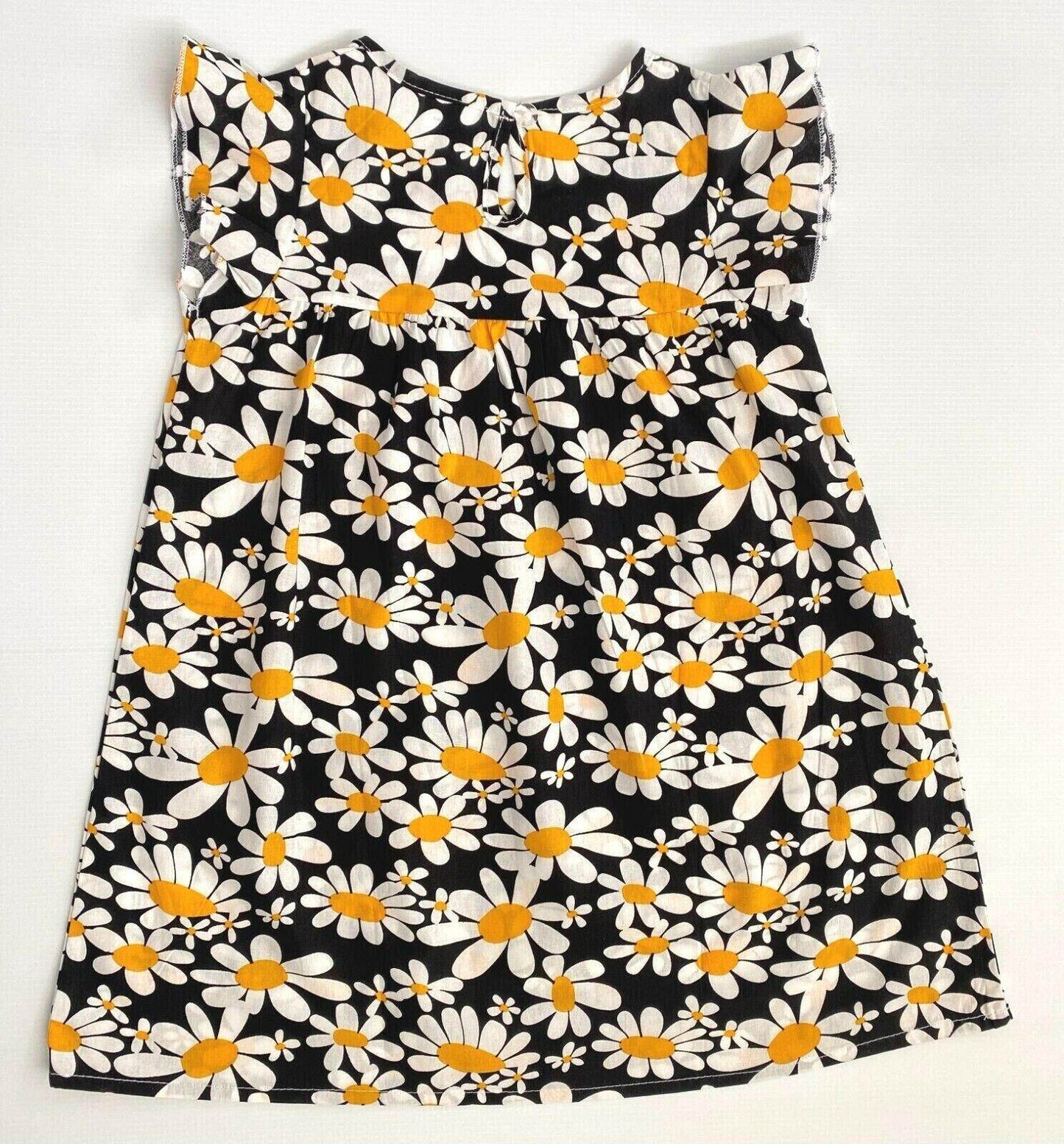 baby girls dress new black daisy baby girls dress 100% cotton daisy baby dress - MARIGOLD