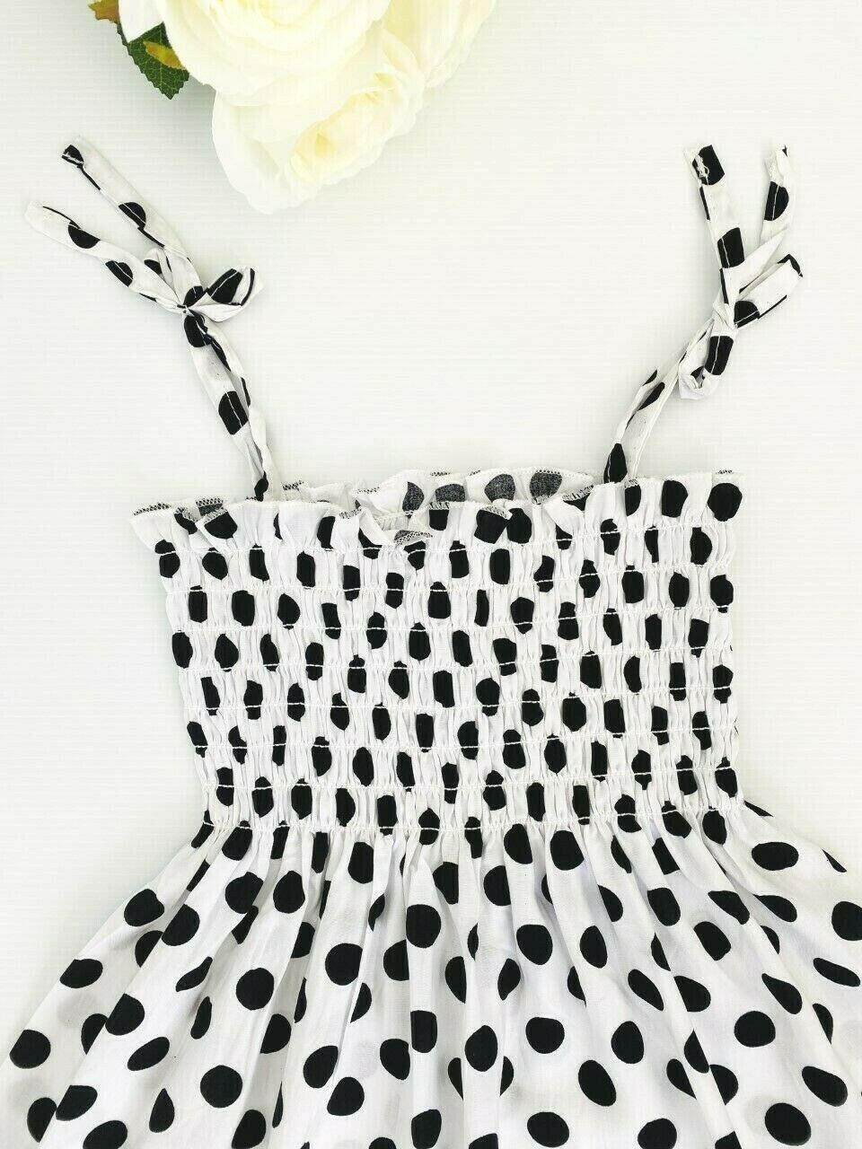 Girls Dress Baby Girls Dress Toddler Dress New Black Polkadot Girls Dress - MARIGOLD