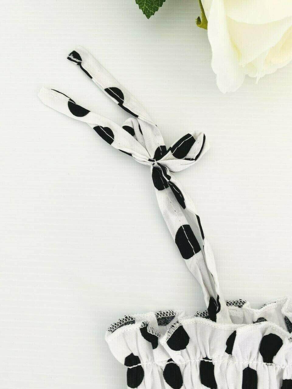 Girls Dress Baby Girls Dress Toddler Dress New Black Polkadot Girls Dress - MARIGOLD
