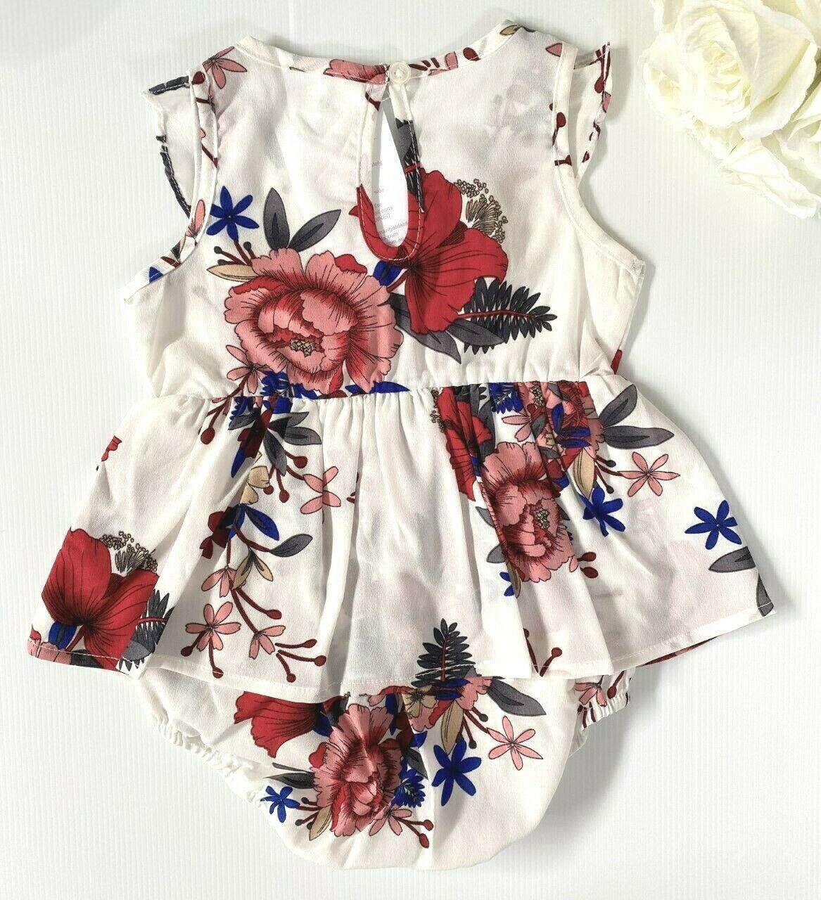 Red Floral Baby Girl Dress - MARIGOLD