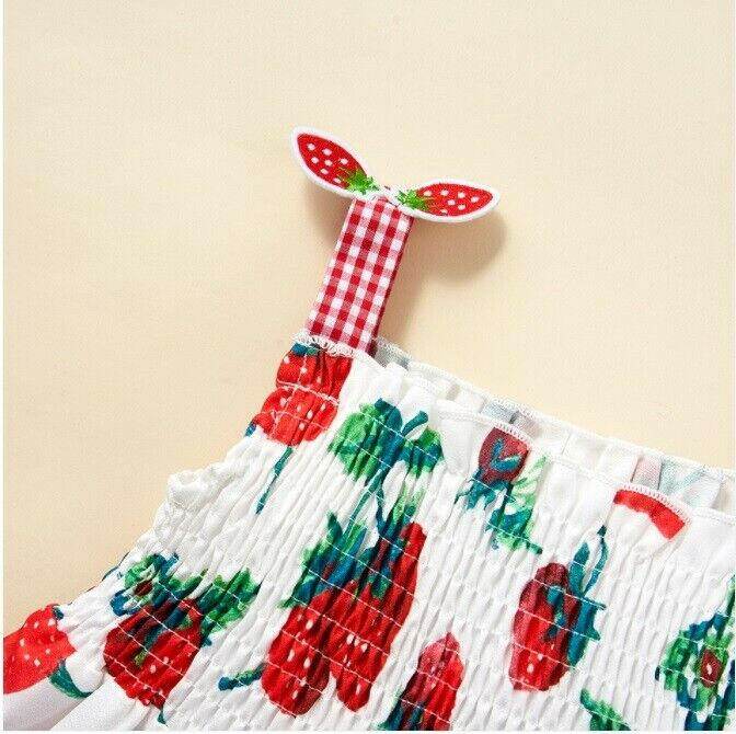 Size 3-6m to 18-24 months baby toddler girls dress strawberry dress & headband - MARIGOLD