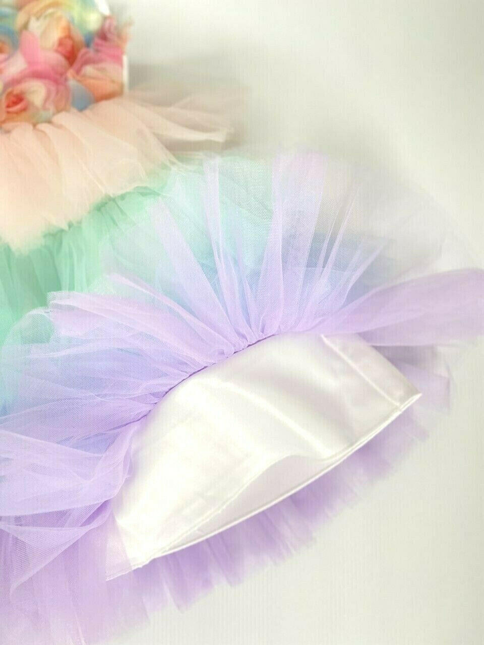 size 9-12m/12-18m/18-24m/3y party princess flower bodice tulle tier baby dress - MARIGOLD