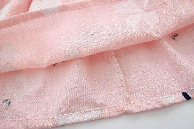 Baby Dress: Pretty Flower Print Pink Baby Girls Dress (Size 9-12 Months) - MARIGOLD