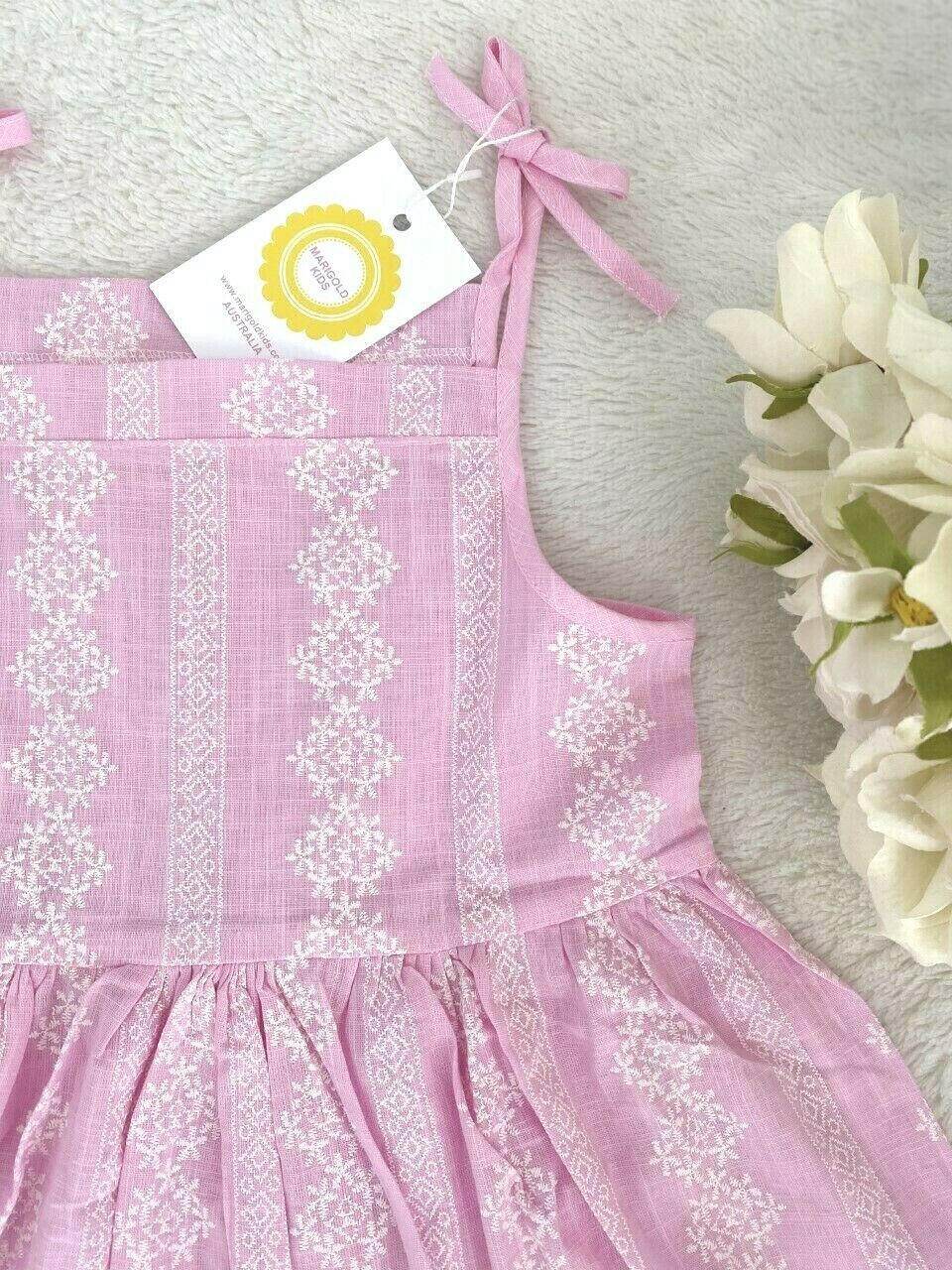 baby girls dress new size 9-12 months baby girls dress new light pink baby dress - MARIGOLD