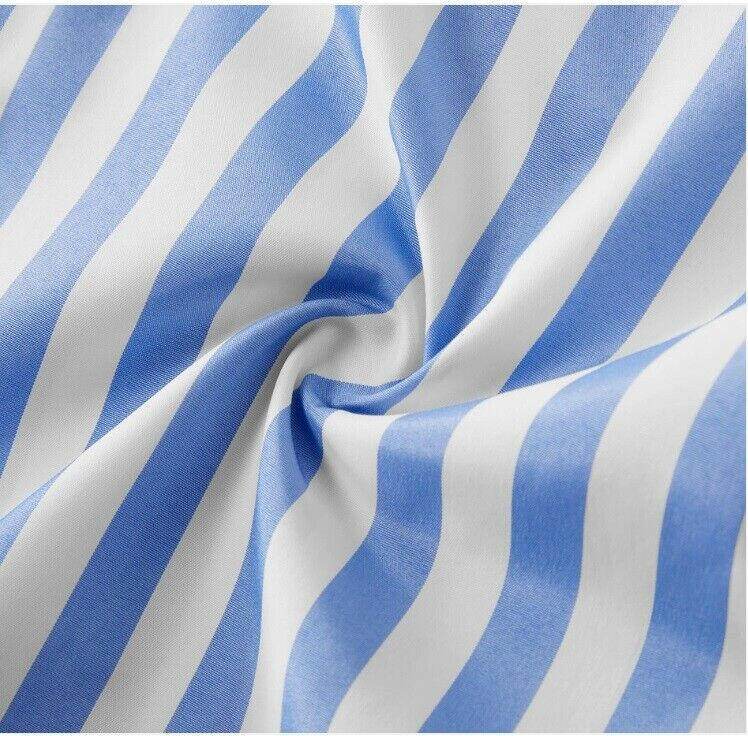 Baby girls dress size 9-12 months new blue & white stripe bow front baby dress - MARIGOLD