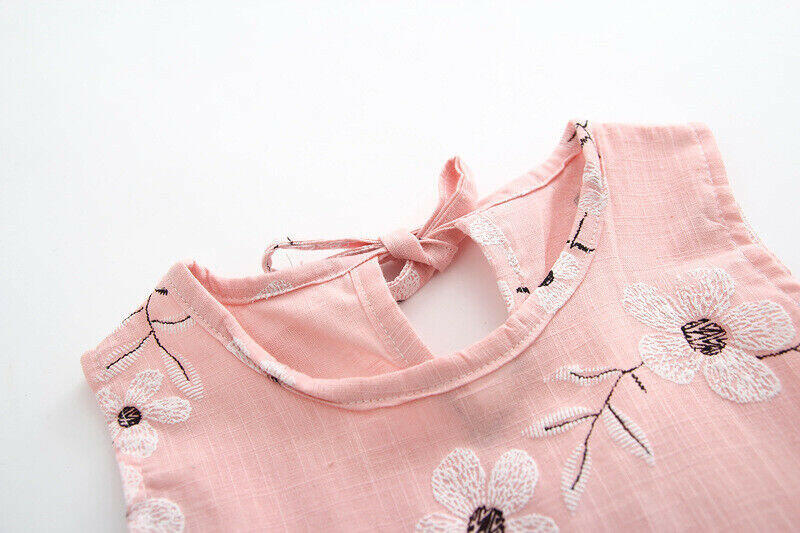 Floral Print Pink Cotton Sundress - MARIGOLD