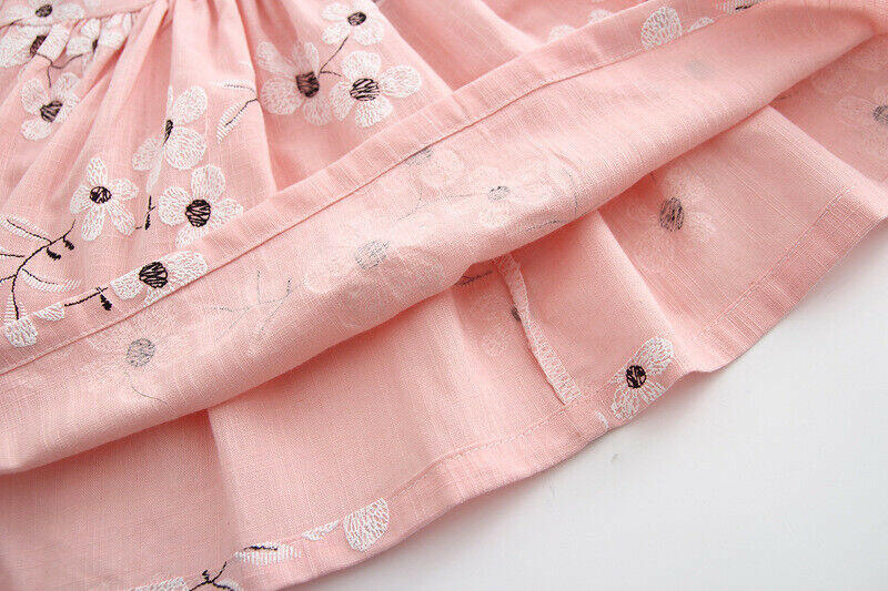 Floral Print Pink Cotton Sundress - MARIGOLD