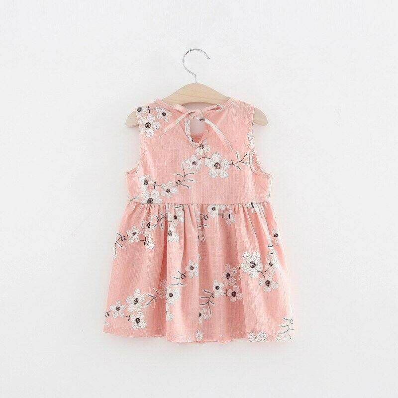Girls Dress New Size 18-24 months 100% Cotton Pink Floral Girls Dress - MARIGOLD