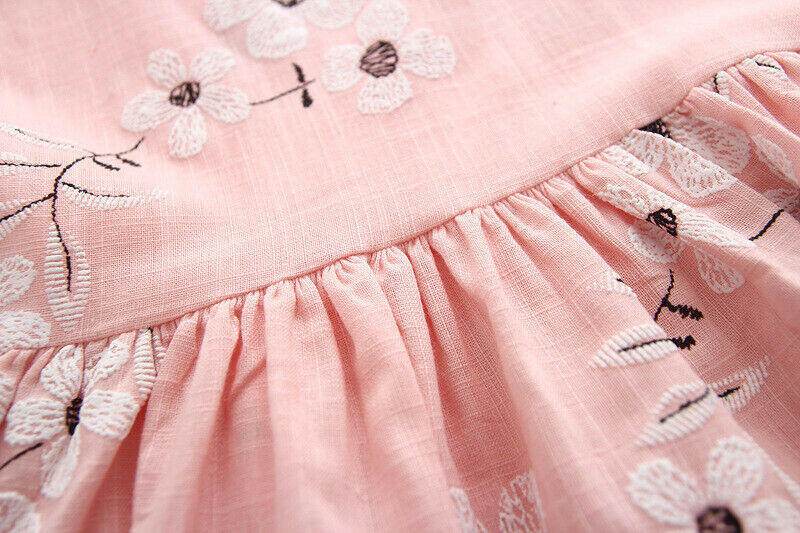 Girls Dress New Size 18-24 months 100% Cotton Pink Floral Girls Dress - MARIGOLD