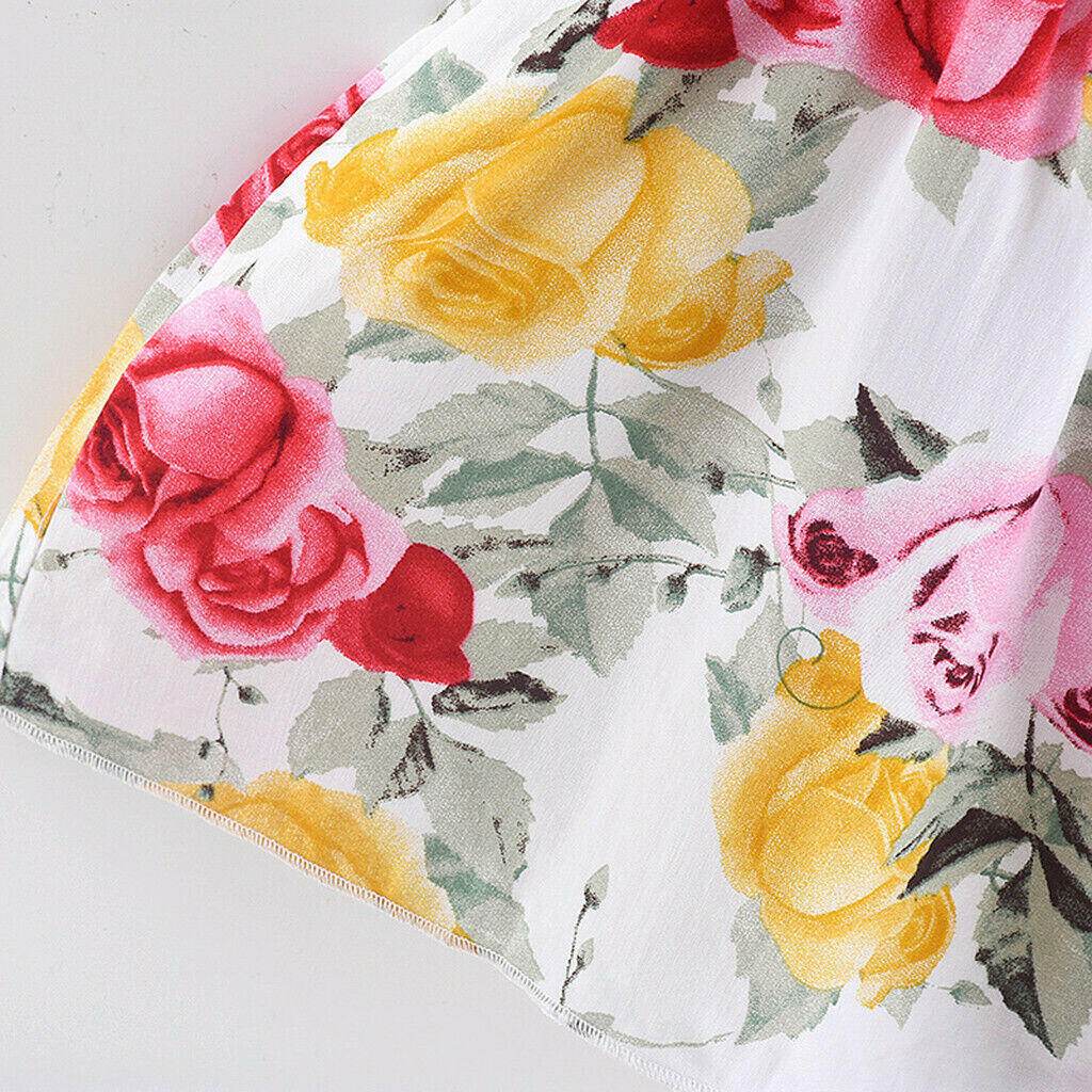 girls dress size 2-3 years floral rose cotton girls dress - MARIGOLD