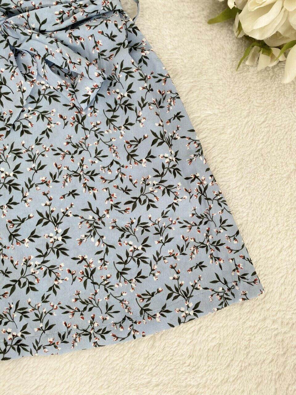 girls dress size 3-4 years new blue flower blossom print belted girls dress - MARIGOLD