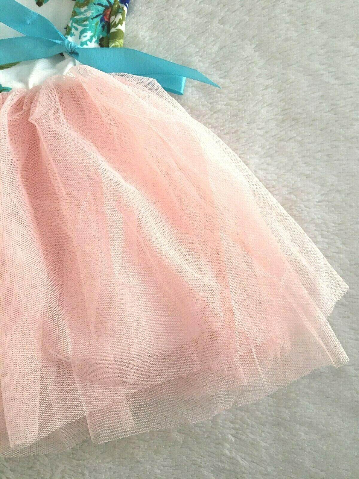 NEW Size 12 months Baby Girls Dress Party Dress Girls Floral Pink Tulle Dress - MARIGOLD