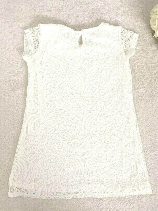 NEW Size 3-4 Years Girls Dress Ivory White Soft Lace Girls Dress Party/Formal - MARIGOLD
