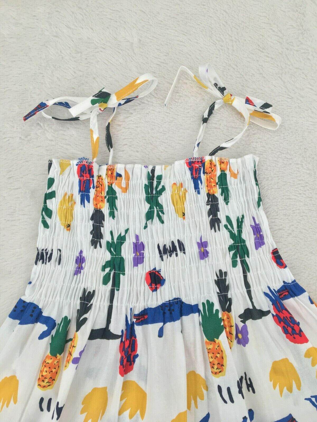NEW Size 6-9 months Baby Girls Dress Hawaii Tropical Print Dress Baby Dress - MARIGOLD