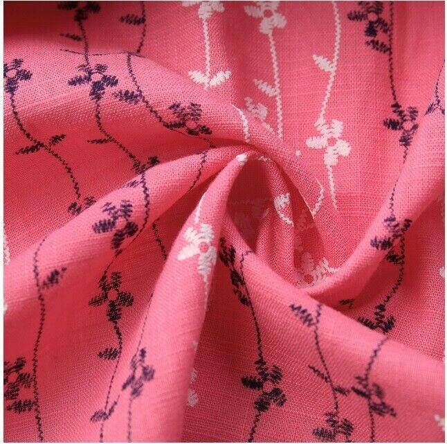 NEW Size 9-12 months Baby Girls Dress Flower Embroidered Vibrant Pink Dress - MARIGOLD