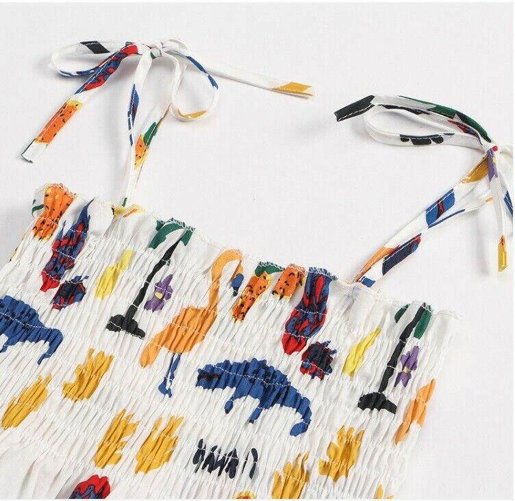 NEW Size 9-12 months Baby Girls Dress Hawaii Tropical Print Dress Baby Dress - MARIGOLD