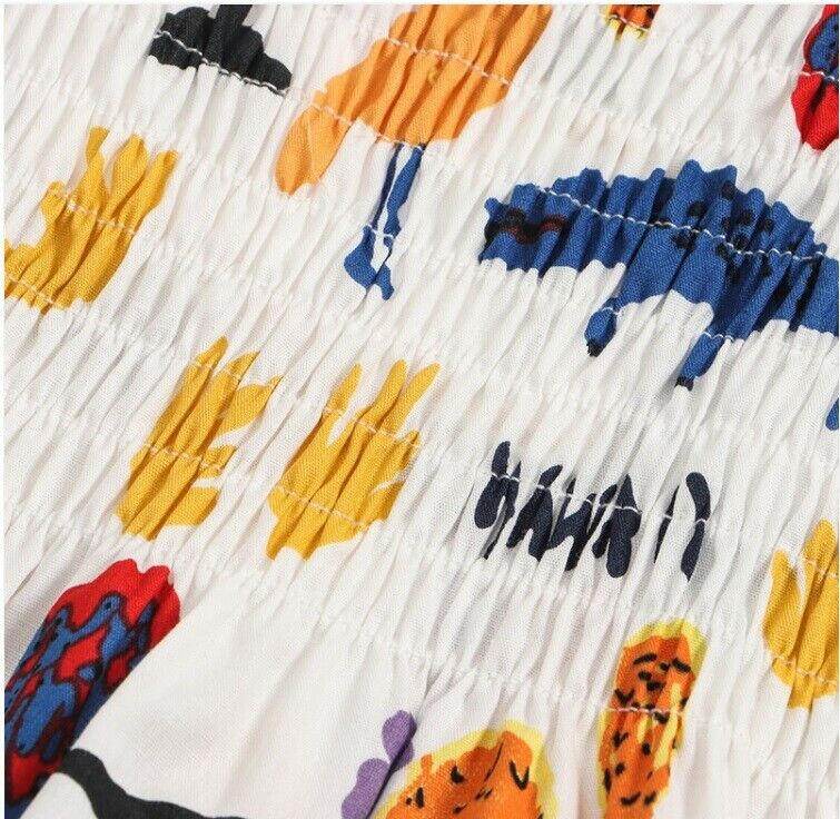 NEW Size 9-12 months Baby Girls Dress Hawaii Tropical Print Dress Baby Dress - MARIGOLD