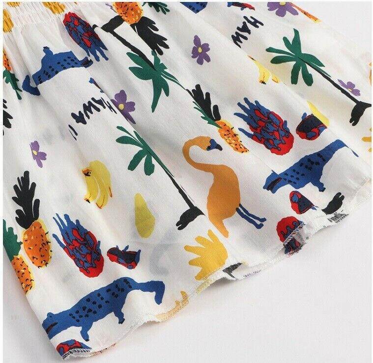 NEW Size 9-12 months Baby Girls Dress Hawaii Tropical Print Dress Baby Dress - MARIGOLD