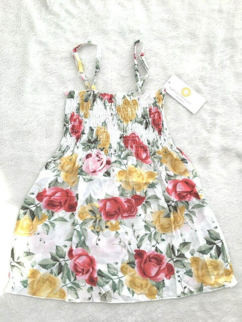 size 12-18 months new toddler girls dress rose floral toddler girls dress - MARIGOLD