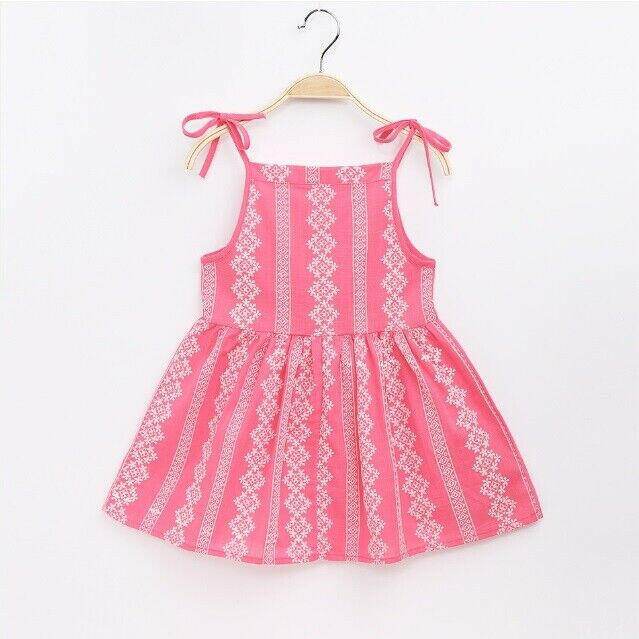 size 2-3 years girls dress new 100% cotton dark pink girls dress sundress - MARIGOLD