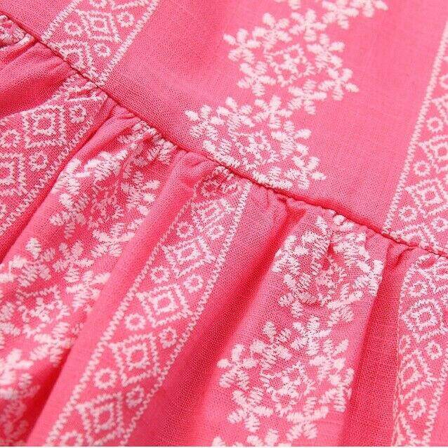 size 2-3 years girls dress new 100% cotton dark pink girls dress sundress - MARIGOLD