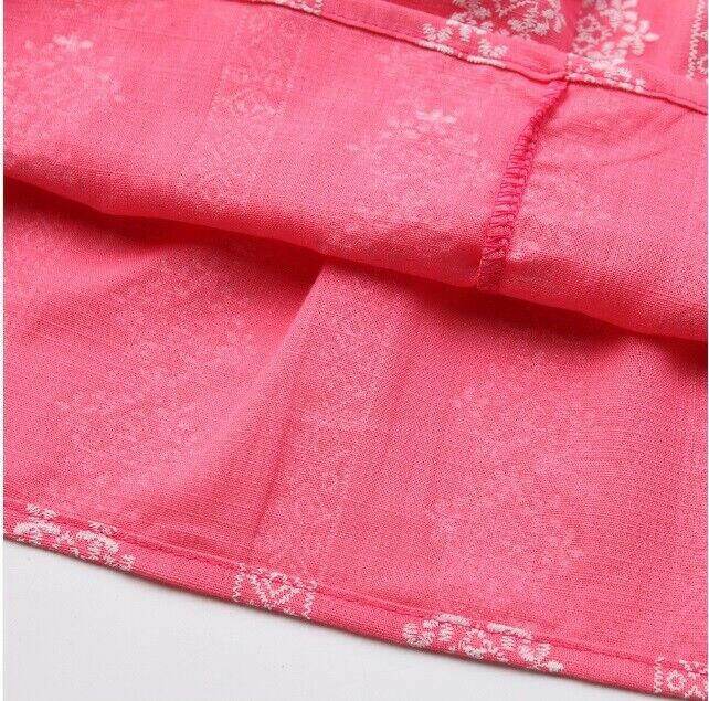 size 2-3 years girls dress new 100% cotton dark pink girls dress sundress - MARIGOLD