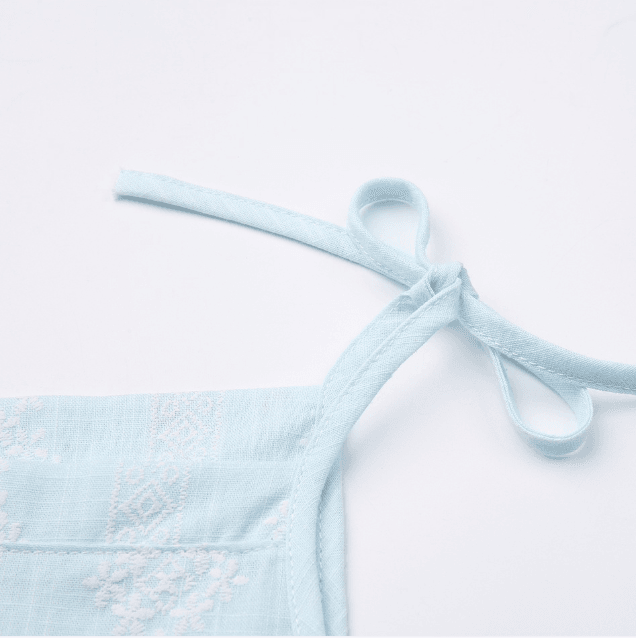 size 2-3 Years girls dress new 100% cotton light blue girls dress sundress - MARIGOLD