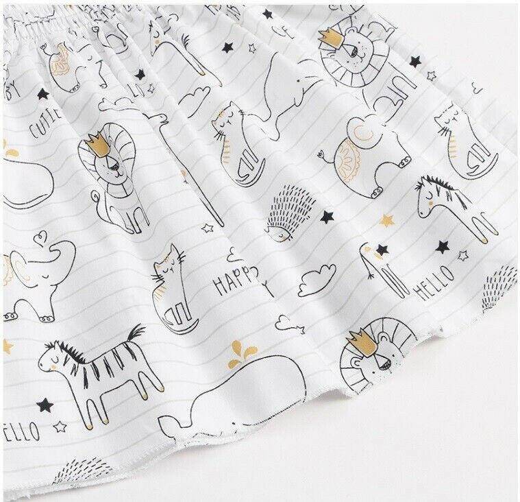 Size 2-3 Years Girls Dress New Cotton Cute Animal Print Girls Dress Sundress - MARIGOLD
