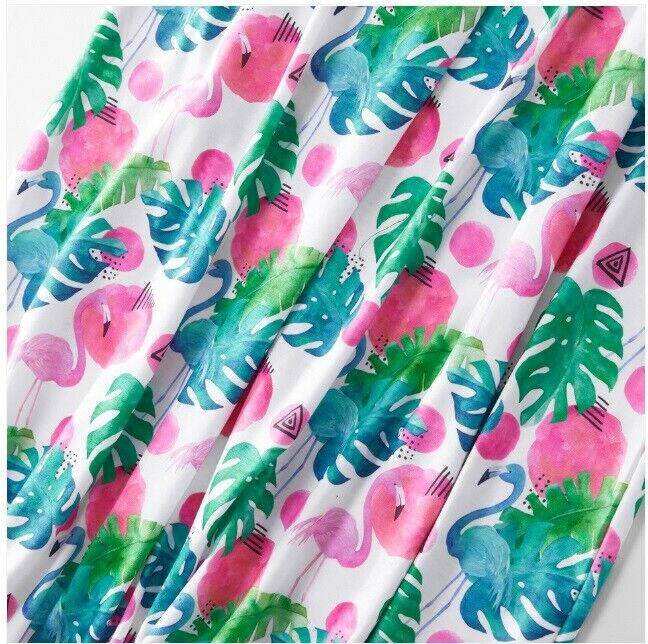 size 2 years new toddler girls dress flamingo sunset & palms print dress - MARIGOLD