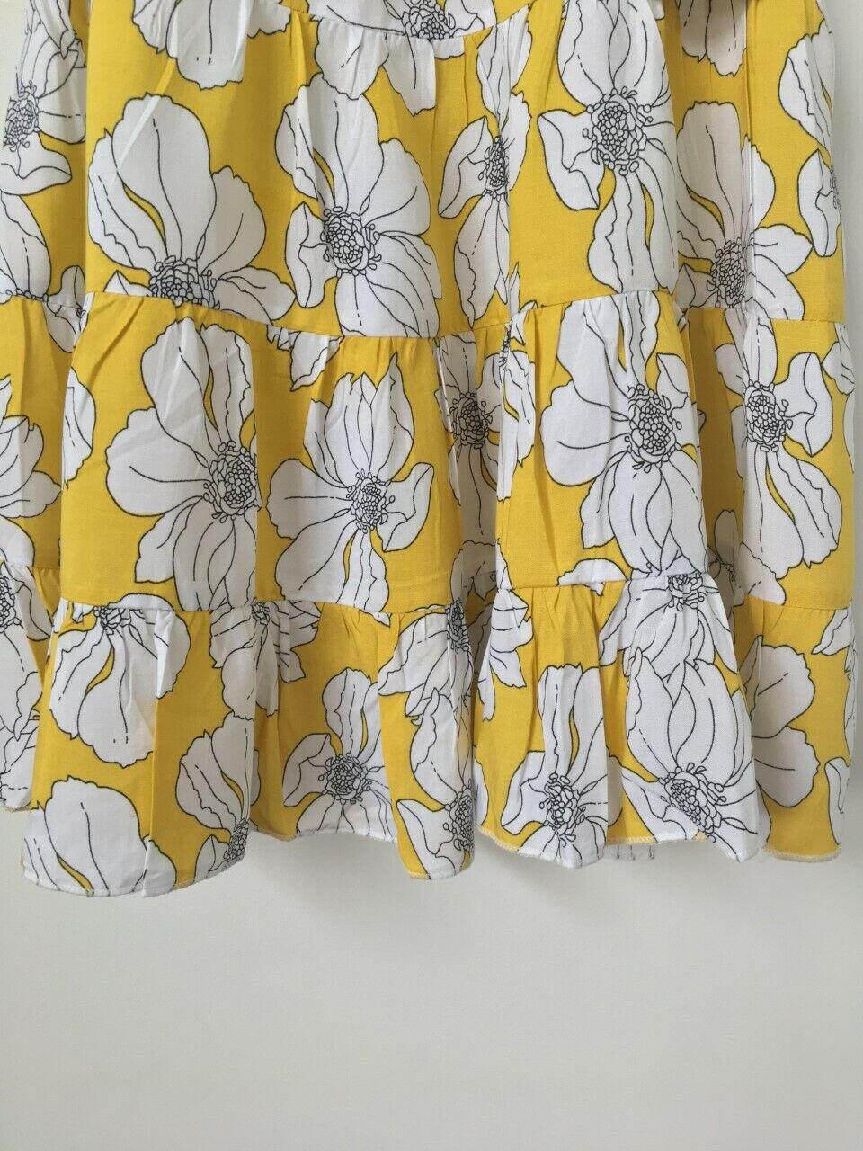 size 3 years new girls dress yellow floral print girls dress - MARIGOLD
