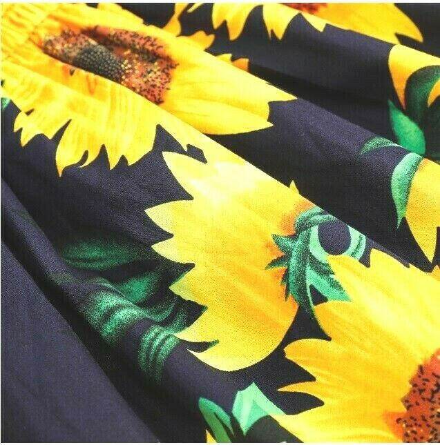 size 9-12 months new baby girls dress dark blue sunflower baby girls dress - MARIGOLD