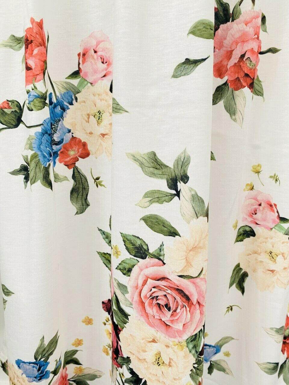 Pink & White Floral Long Girls Dress - MARIGOLD