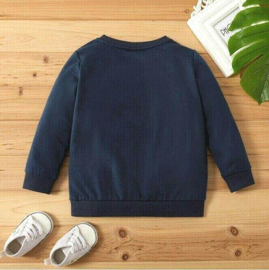 size 4-5 years new boys dark blue monster trucks long sleeve top -1 left! - MARIGOLD