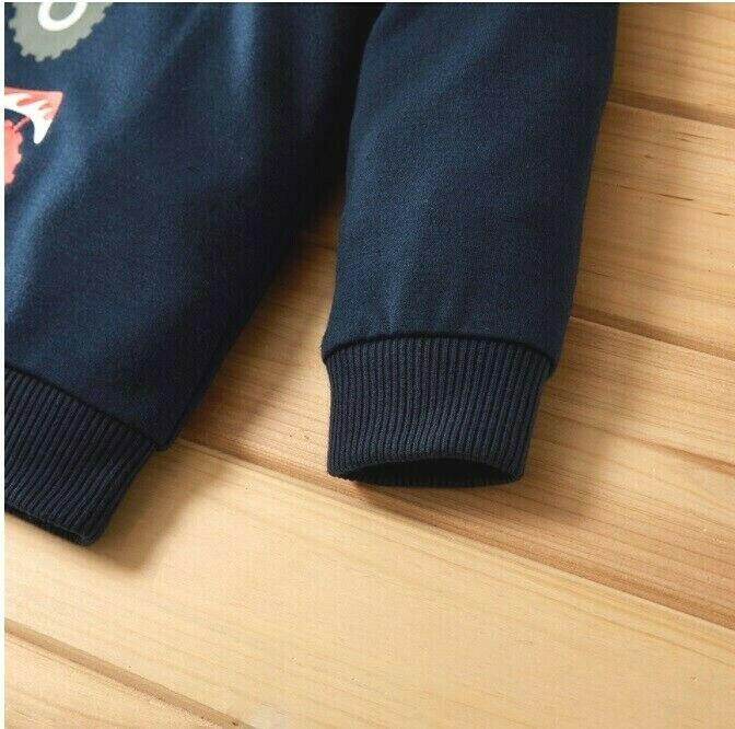size 4-5 years new boys dark blue monster trucks long sleeve top -1 left! - MARIGOLD