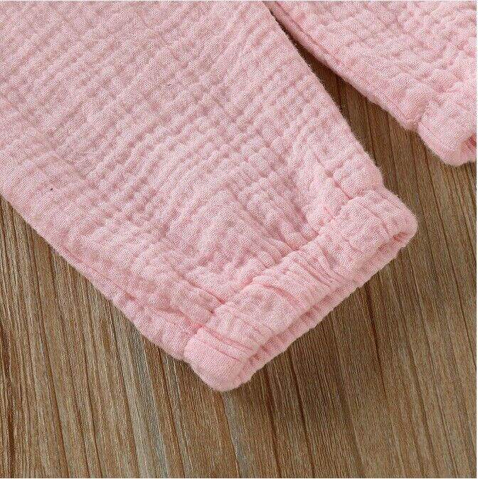 size 3-6m to 12-18 months new baby girls jumpsuit pink 100% cotton jumpsuit - MARIGOLD