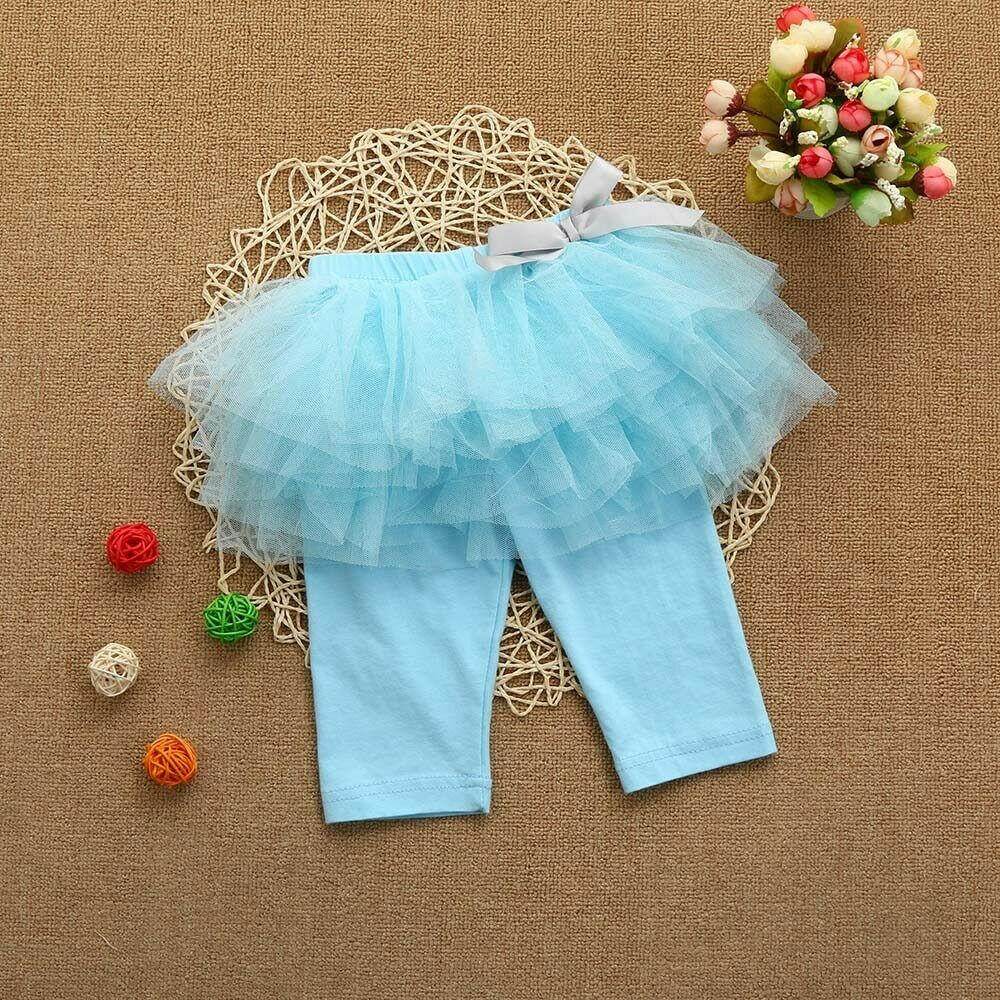 NEW Size 0 to 3 months Newborn Baby Leggings Baby Girls Blue Tutu Leggings - MARIGOLD